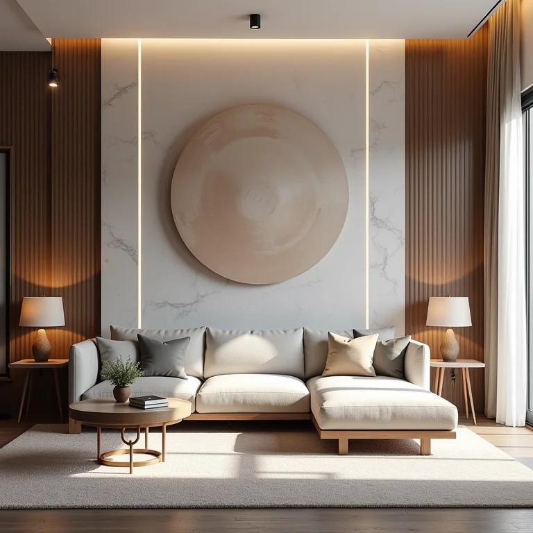 Variedade de papéis de parede 3D com design moderno.