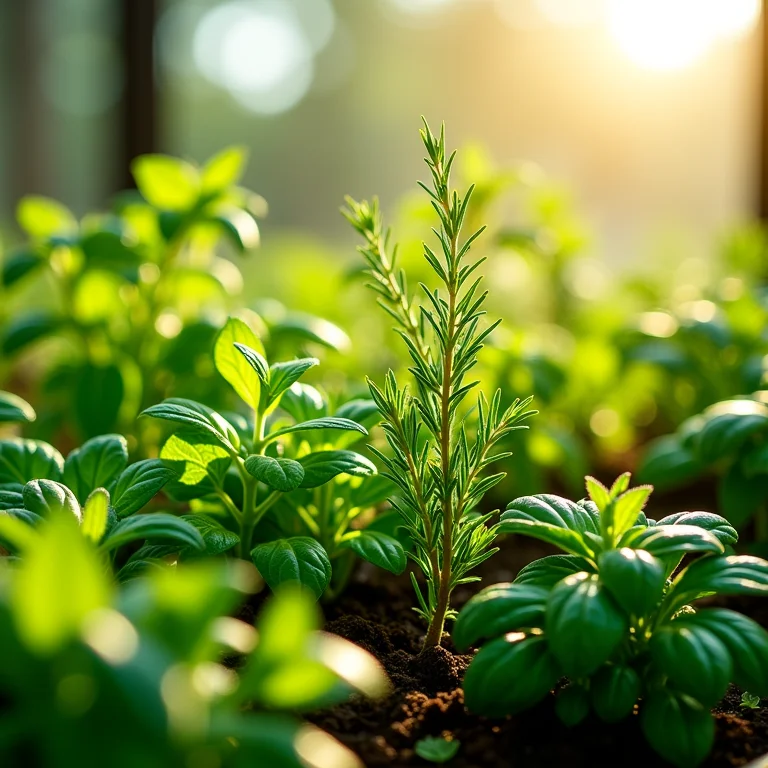 Variedade de plantas em horta vertical.