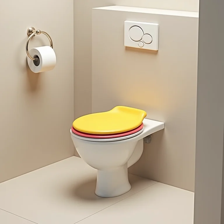 Vaso sanitário infantil com design ergonômico e assento colorido.