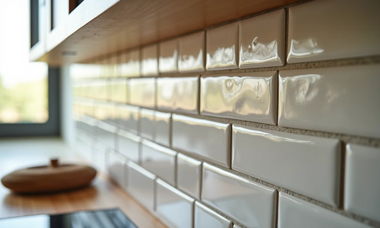 Verniz protetor para pastilhas adesivas na cozinha.