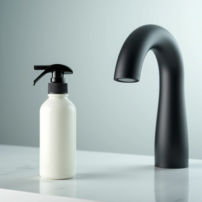 Vinagre branco para limpar torneira preta matte.