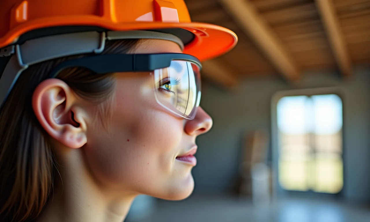 Visão clara e segura com óculos de proteção durante a reforma.