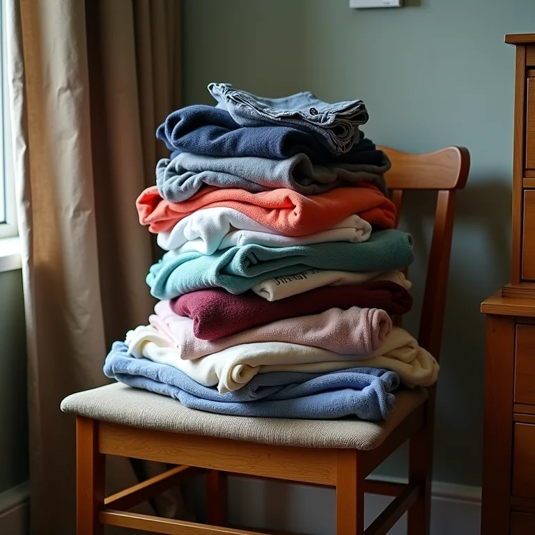 Acúmulo de objetos em um quarto, simbolizando desordem e bloqueio de energia Feng Shui.