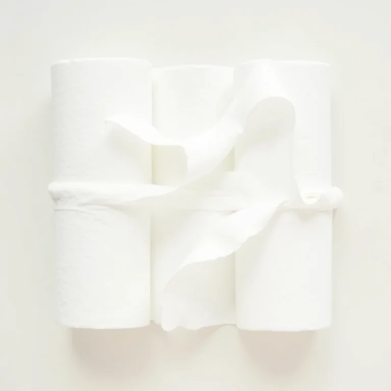 Acúmulo de papel higiênico em close-up