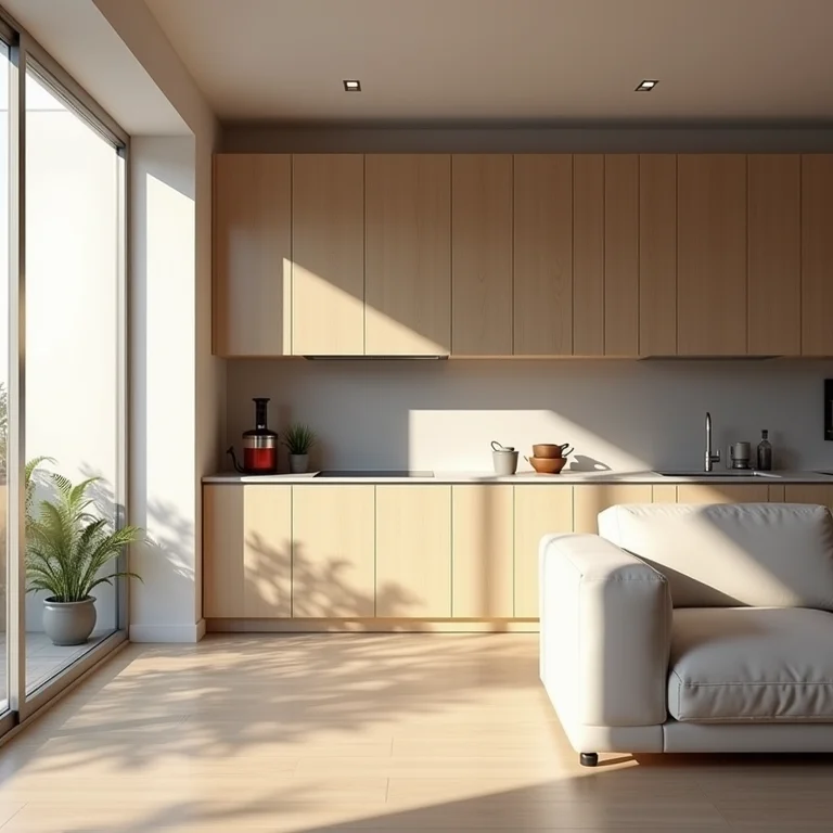 Acústica inadequada em cozinha integrada.