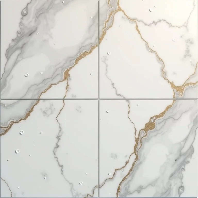 Adesivos de PVC para azulejo com efeito mármore