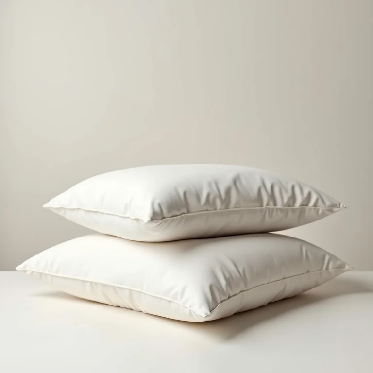 Almofadas posicionadas para demonstrar o alinhamento correto da coluna vertebral e pescoço.