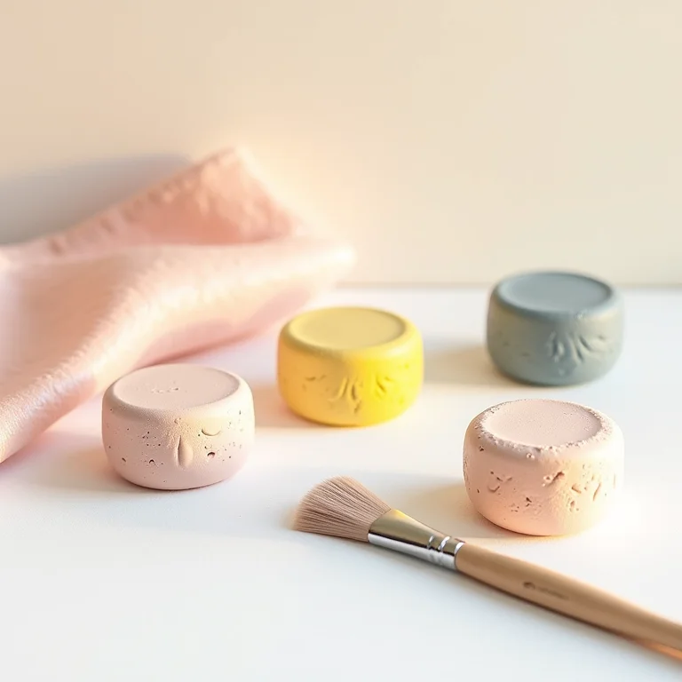 Amostras de cimento queimado em diversas cores para personalização