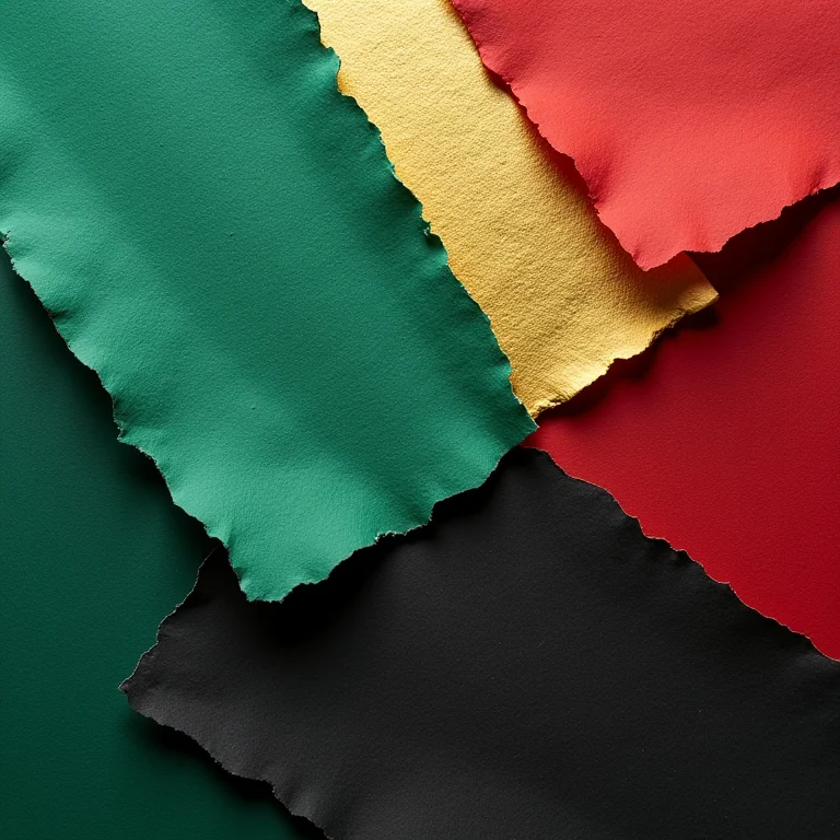 Amostras de cores vibrantes e contrastantes em estilo Art Déco