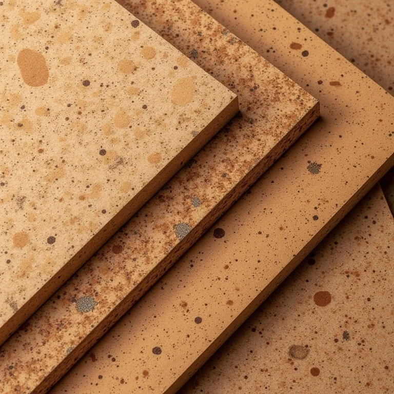Amostras de cortiça com diferentes texturas