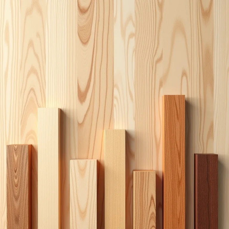 Amostras de diferentes tipos de madeira maciça para piso