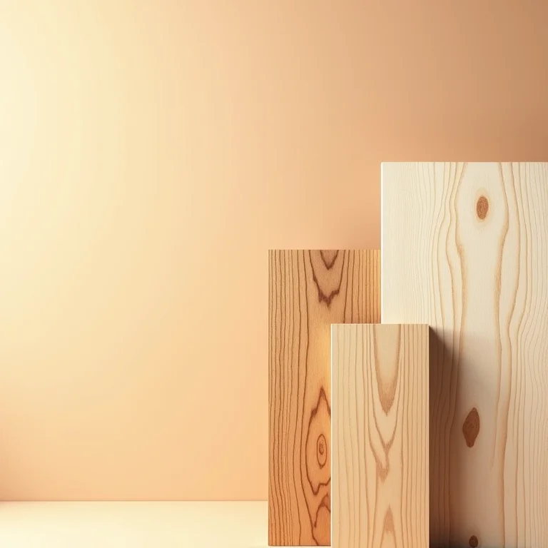 Amostras de diferentes tipos de madeira para móveis