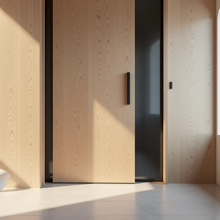 Amostras de materiais e acabamentos para portas de correr