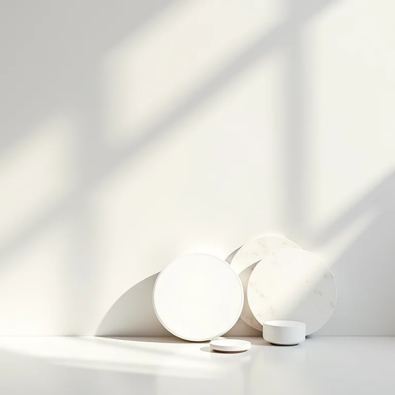 Amostras de Silestone branco com diferentes acabamentos