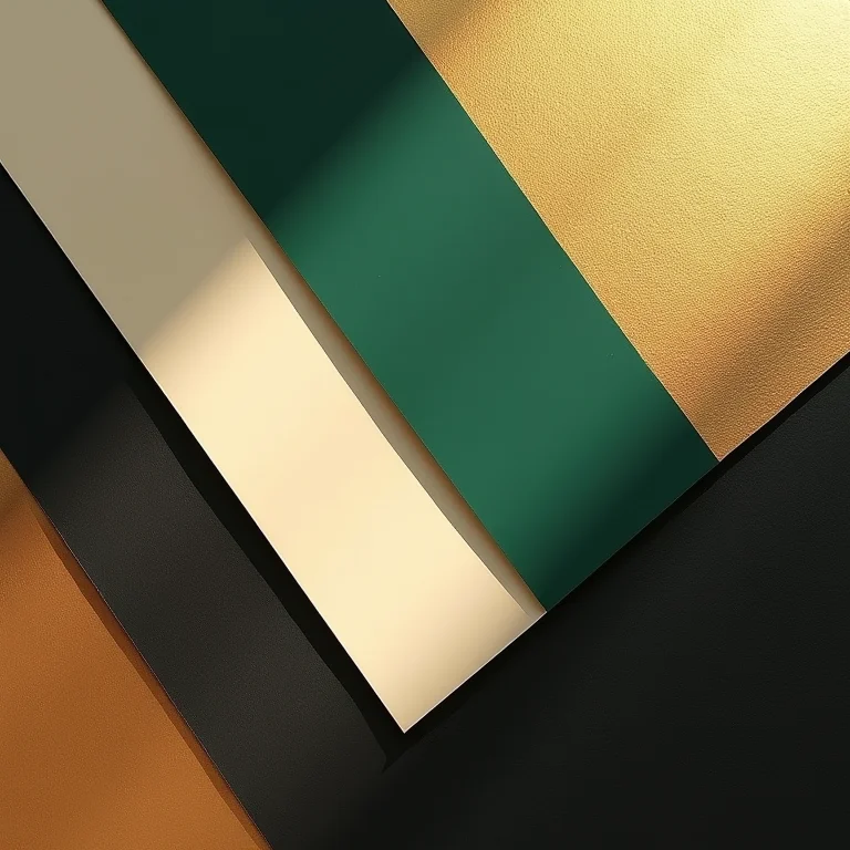 Amostras de tinta Art Déco em um arranjo geométrico elegante