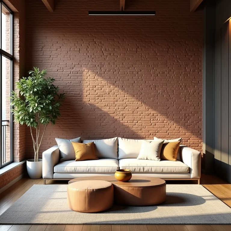 Apartamento moderno com parede de tijolinho