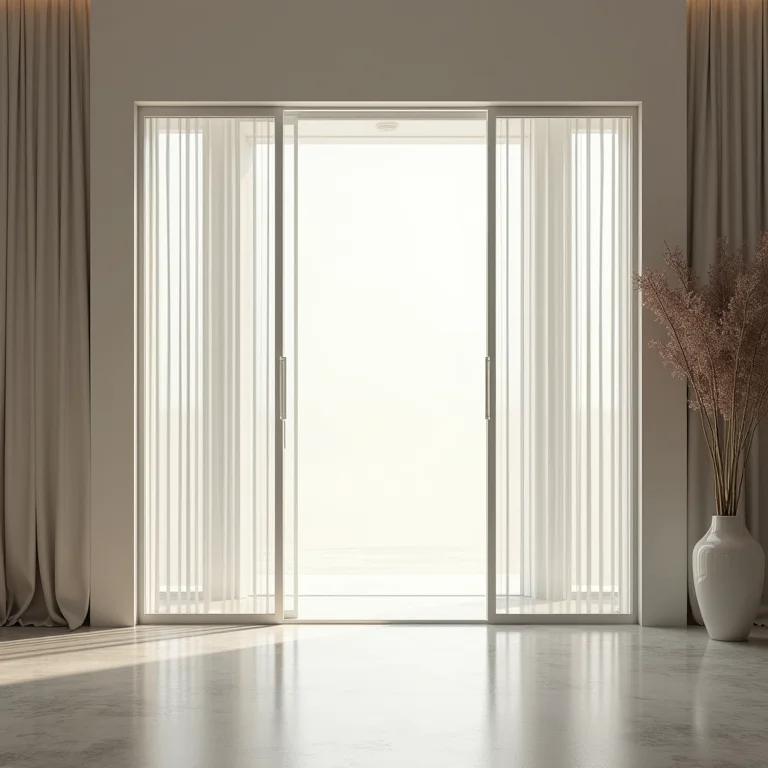 Apartamento moderno com portas e janelas de vidro canelado