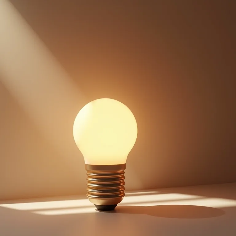 Arandela interna com lâmpada LED para economia de energia