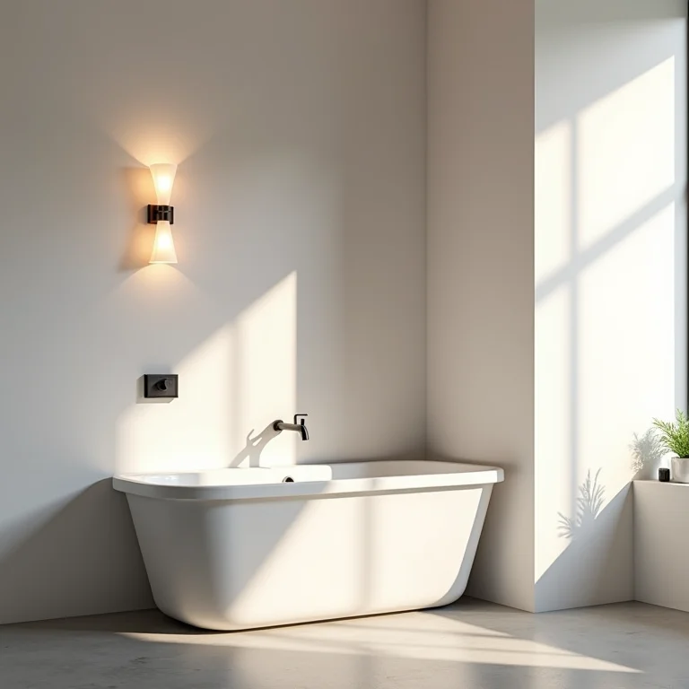 Arandelas modernas em banheiro com design contemporâneo