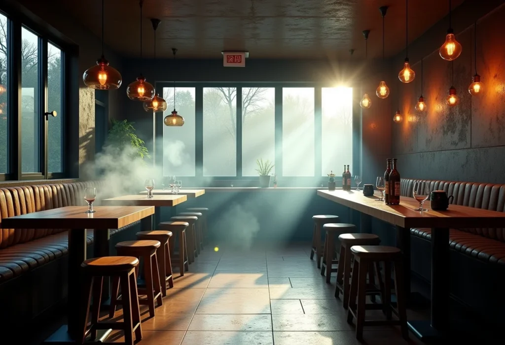 Área gourmet com fumaça e má ventilação.