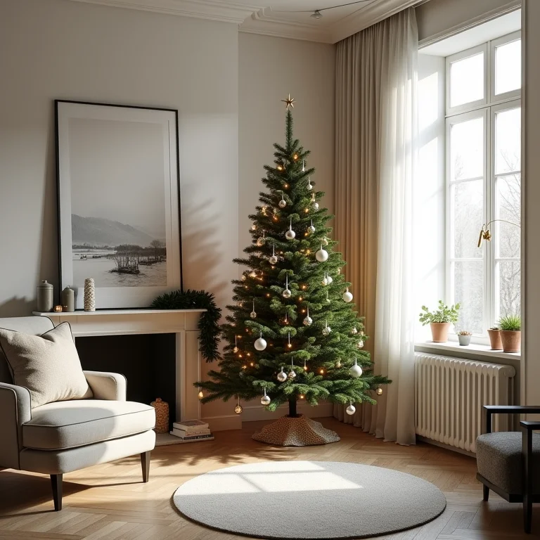 Árvore de Natal no tamanho ideal para a sala