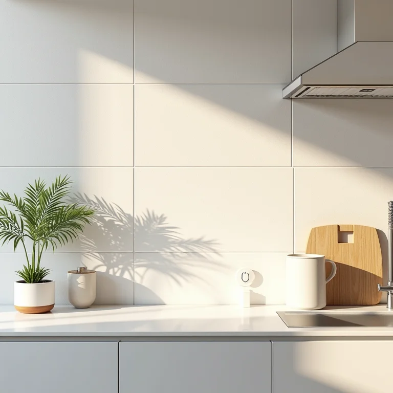 Backsplash de cozinha renovado com adesivos de azulejo estilosos