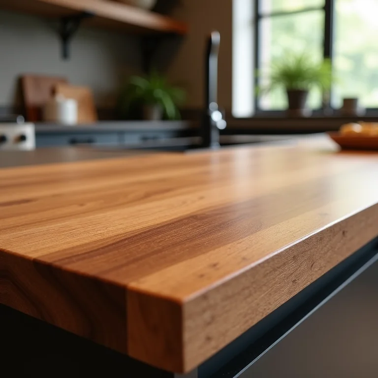 Balcão de madeira com acabamento impecável