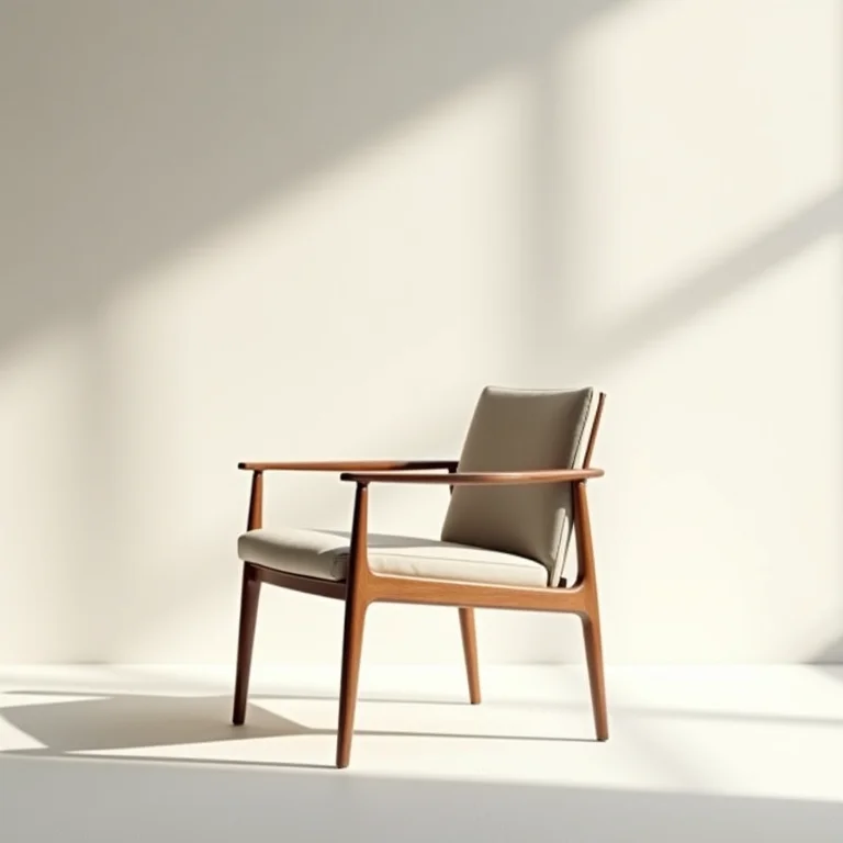 Cadeira minimalista com design funcional