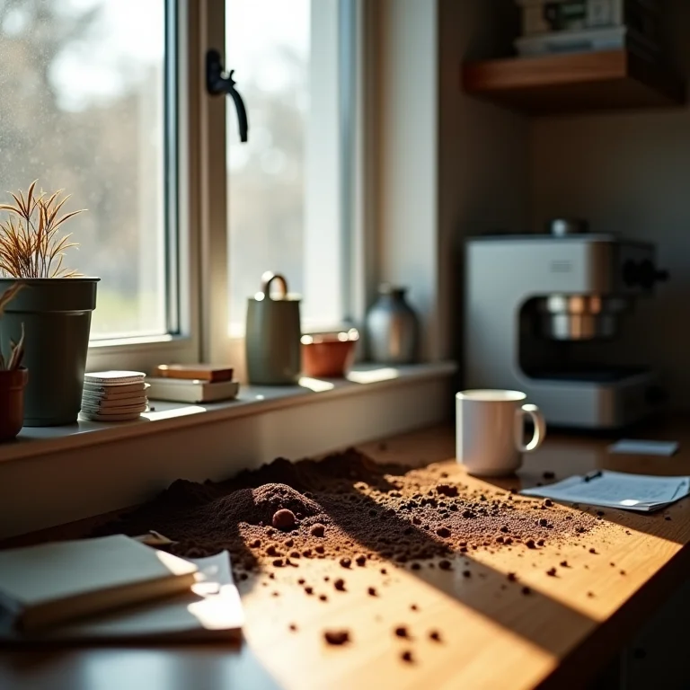 Cantinho do café desorganizado