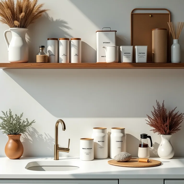 Cantinho do café organizado com acessórios