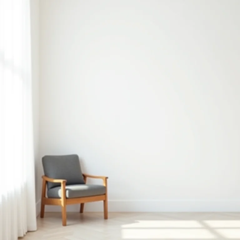 Canto de sala com decoração escandinava excessivamente minimalista.