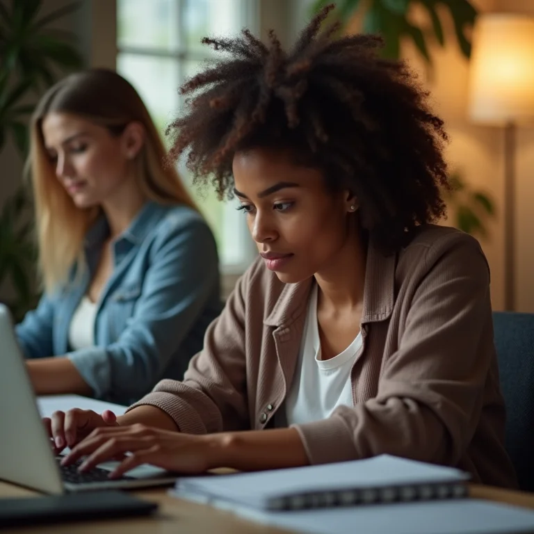 Casal trabalhando em ritmos diferentes em home office