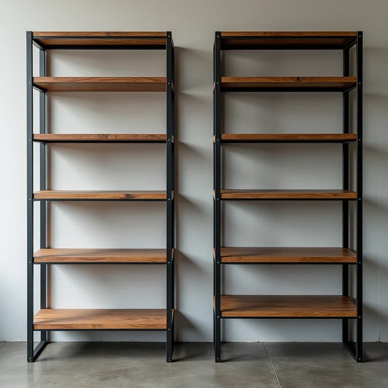 Comparativo de diferentes materiais para prateleiras industriais.