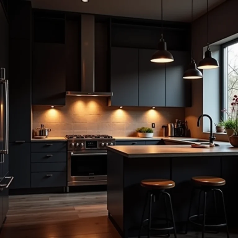 Comparativo entre cozinha mal iluminada e cozinha bem iluminada.