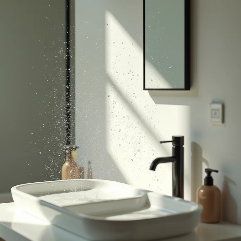 Condensação em espelho de banheiro