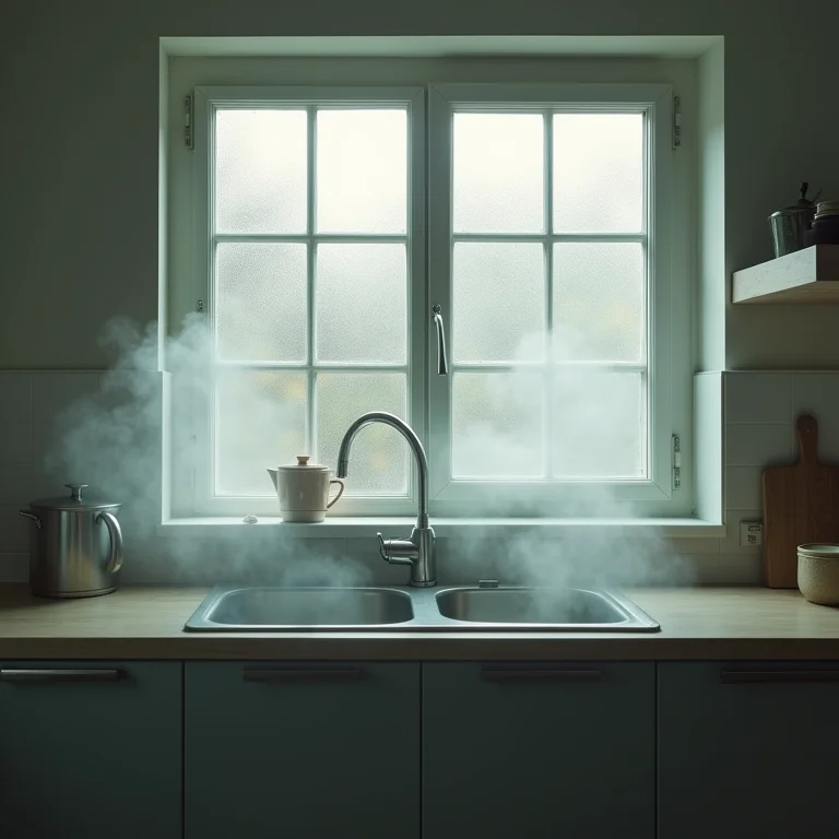 Cozinha abafada sem ventilação