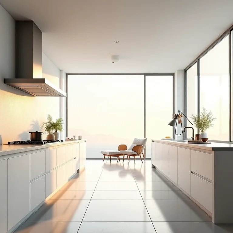 Cozinha bem ventilada e iluminada com luz natural