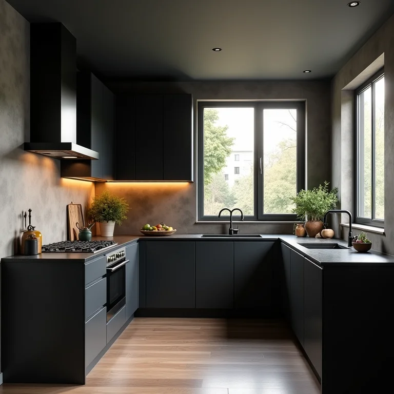 Cozinha pequena com acabamentos escuros: cuidado com a escolha