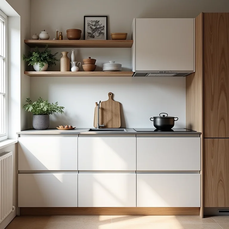 Cozinha pequena com triângulo de trabalho adaptado