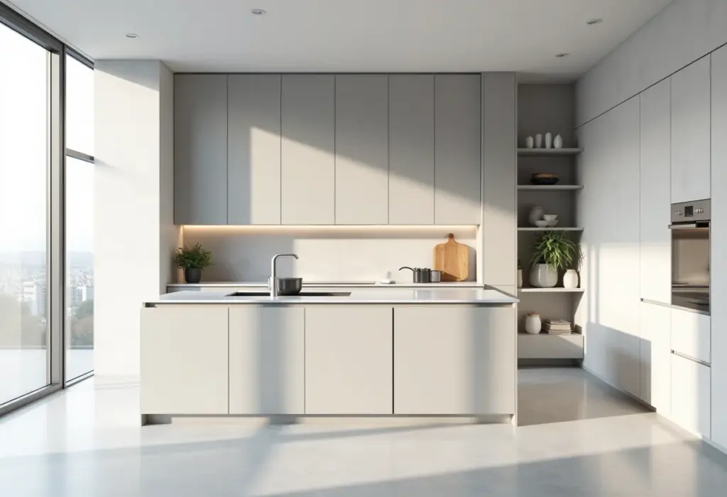 Cozinha planejada cinza: 5 erros que você deve evitar JÁ! Cozinha planejada cinza moderna e elegante