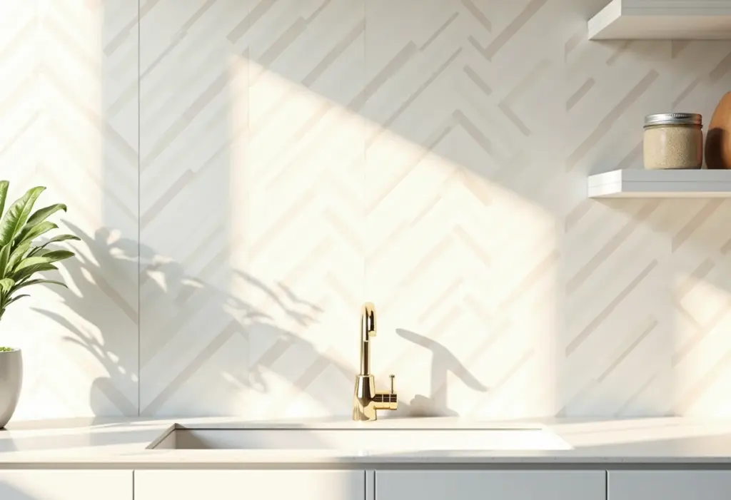 Adesivo para azulejo: a solução GENIAL para renovar sua casa Cozinha renovada com adesivos de azulejo