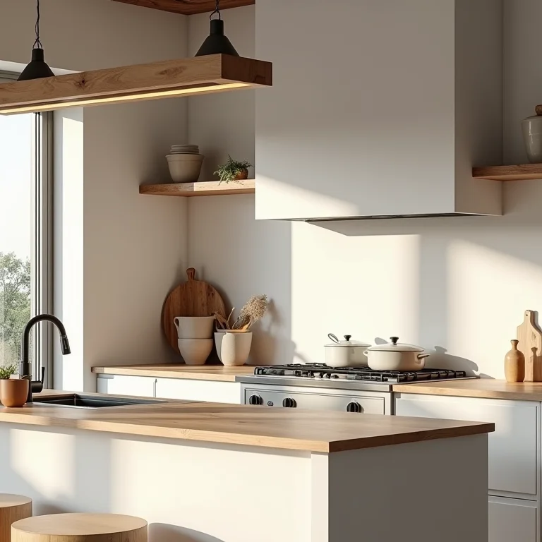 Cozinha rústica moderna minimalista