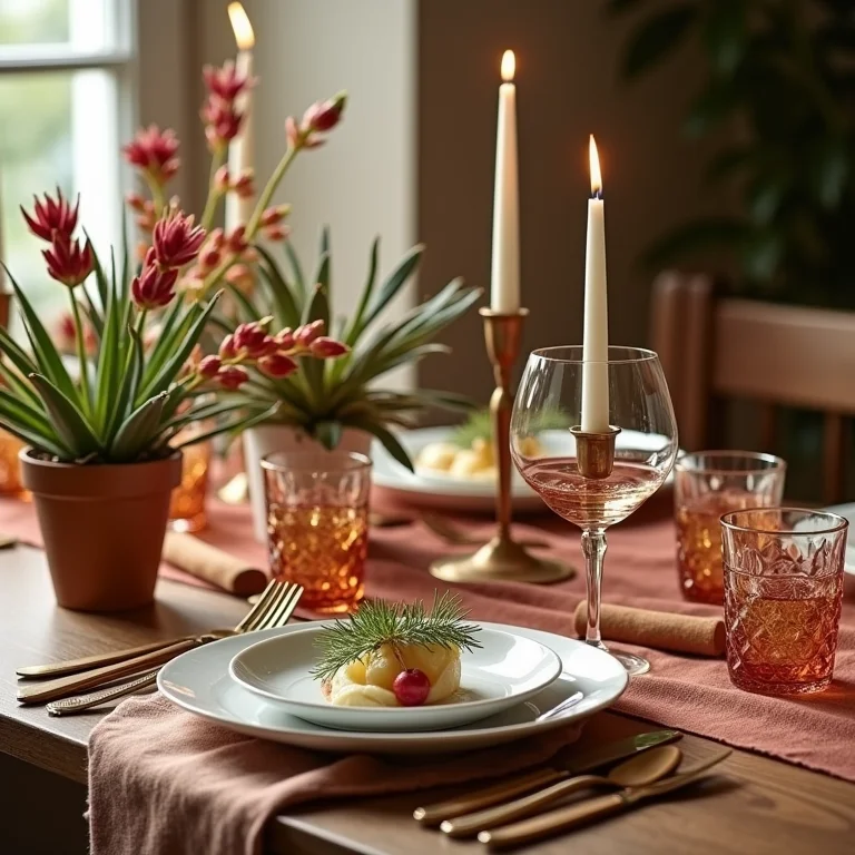 Decoração de mesa de Ano Novo original e criativa