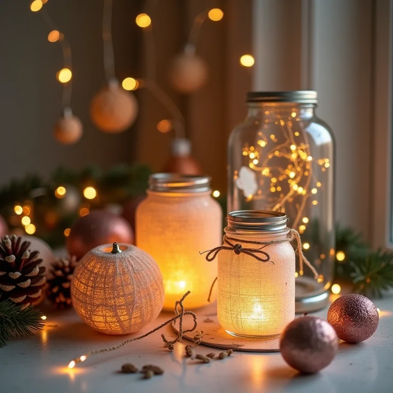 Decorações de Natal feitas com materiais reciclados e reutilizados