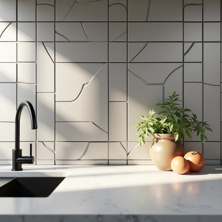 Design moderno com pastilhas de inox