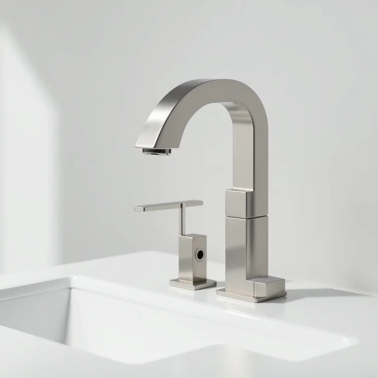 Design moderno e elegante de torneira monocomando.