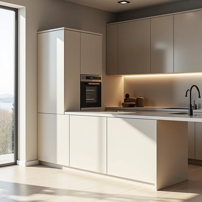 Design personalizado de um armário de canto.