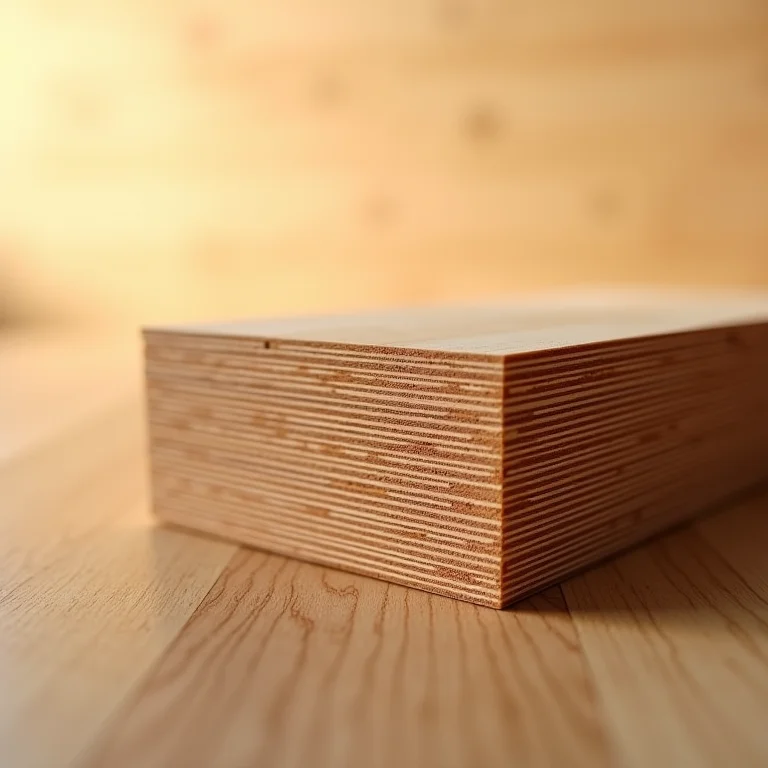 Detalhe da construção de madeira laminada/multilaminada.