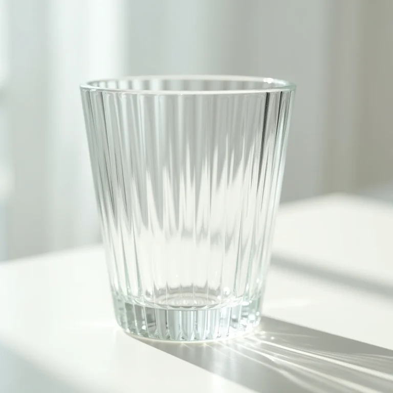 Detalhe da textura do vidro canelado