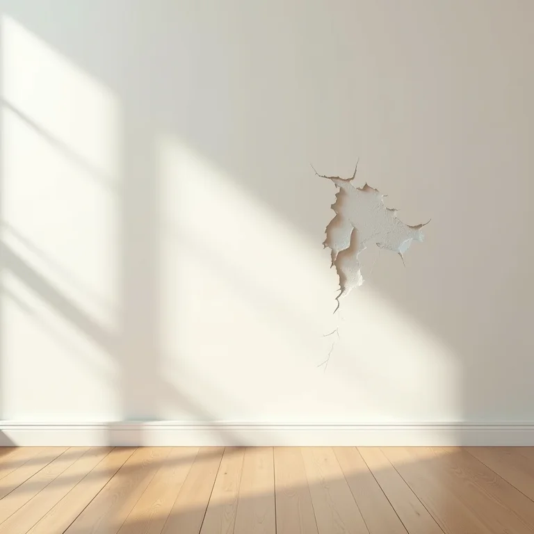 Detalhe de imperfeições em móveis e paredes, simbolizando desvantagens